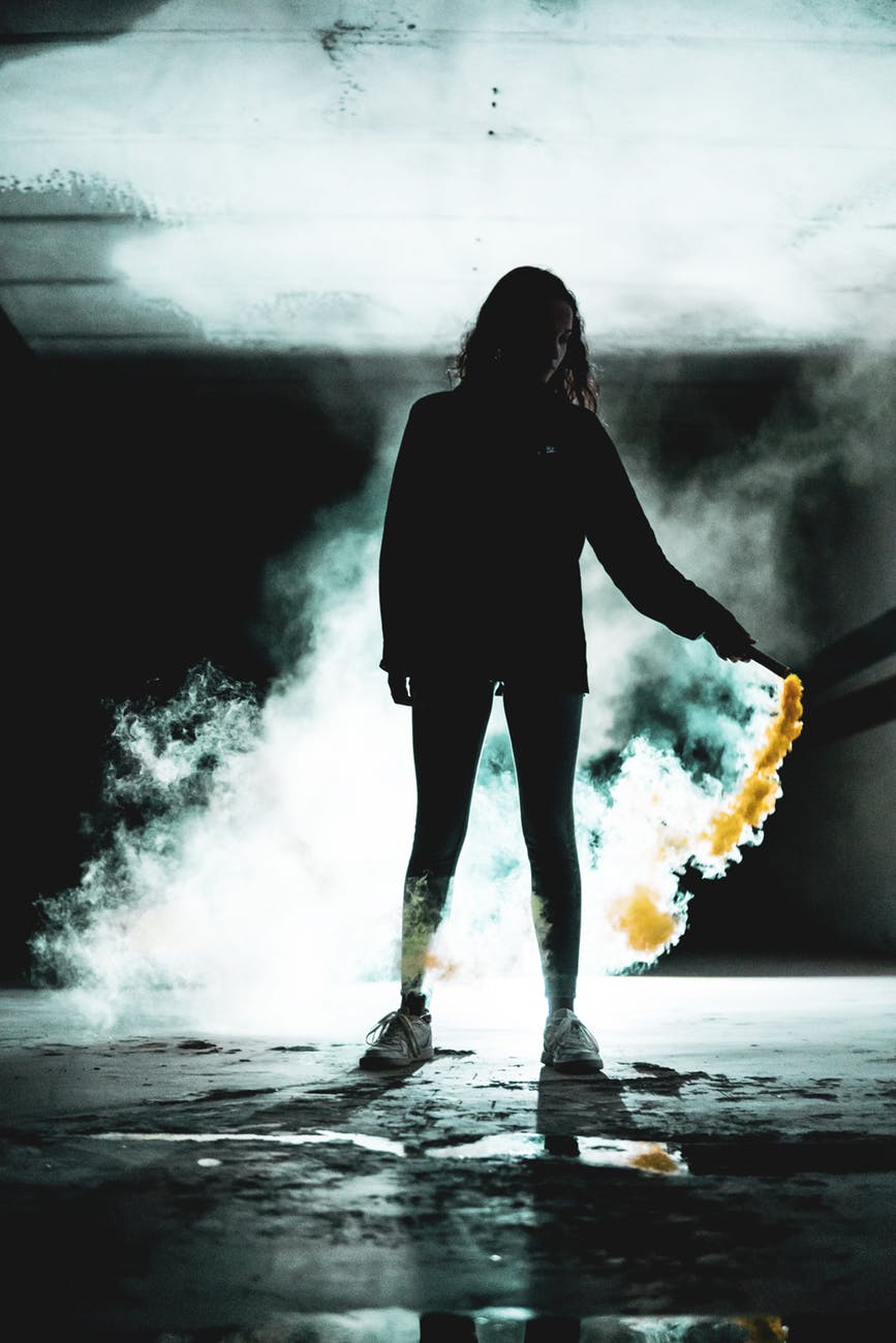 silhouette of person